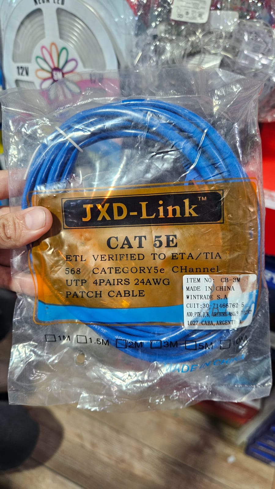 CABLE DE RED DE 3M