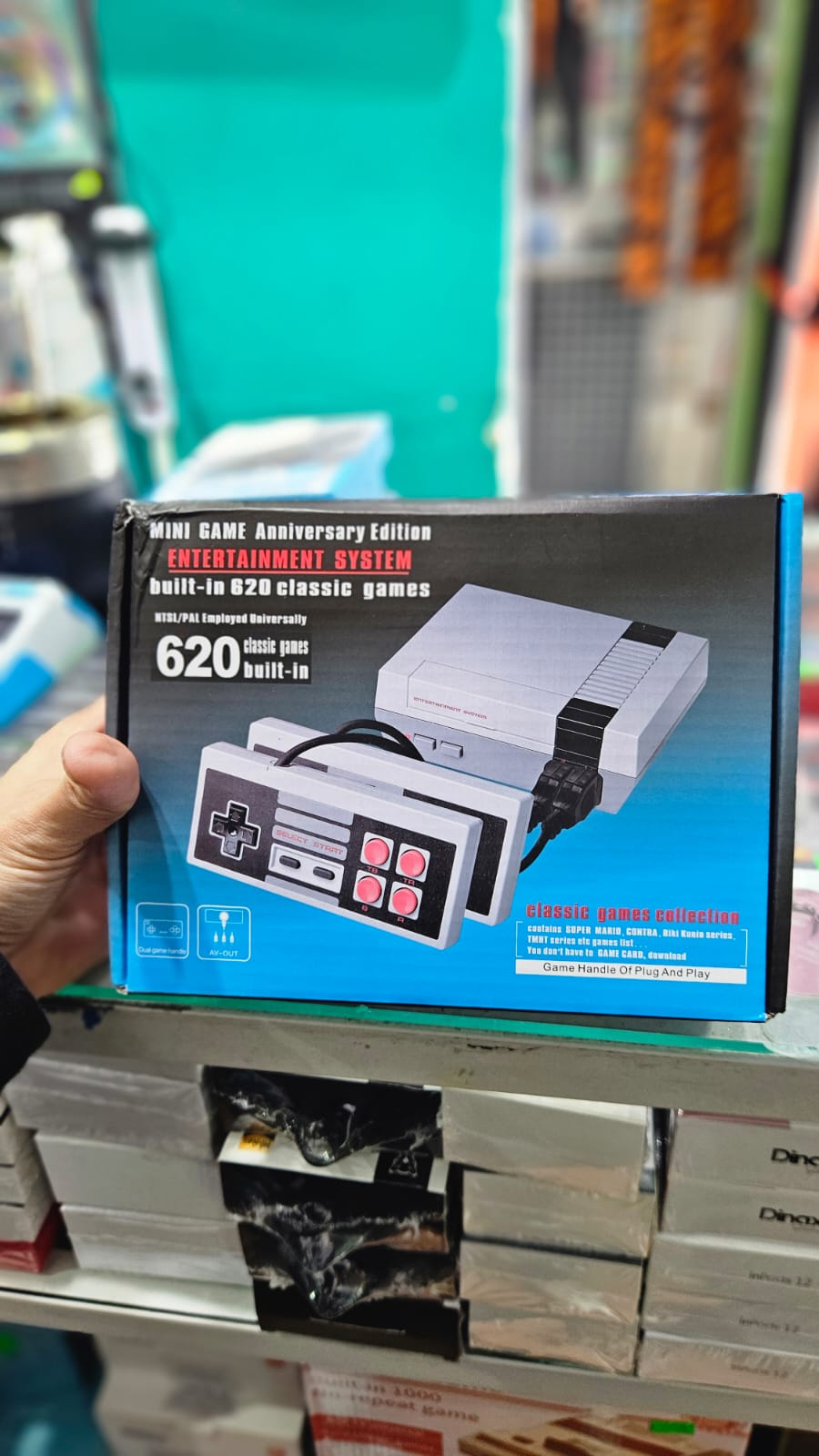 CONSOLA   MINI GAME RETRO 620 CAJA GRIS