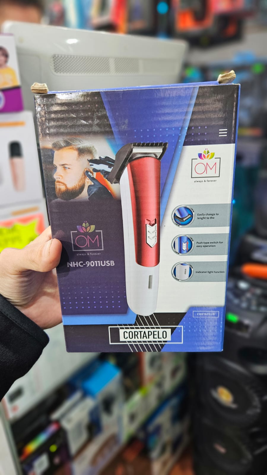 CORTADORA DE BARBA  OM  NHC-9011USB