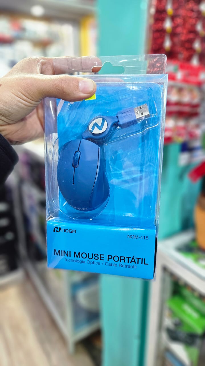 MINI MOUSE RETRACTIL NOGA CELESTE NGM-418-
