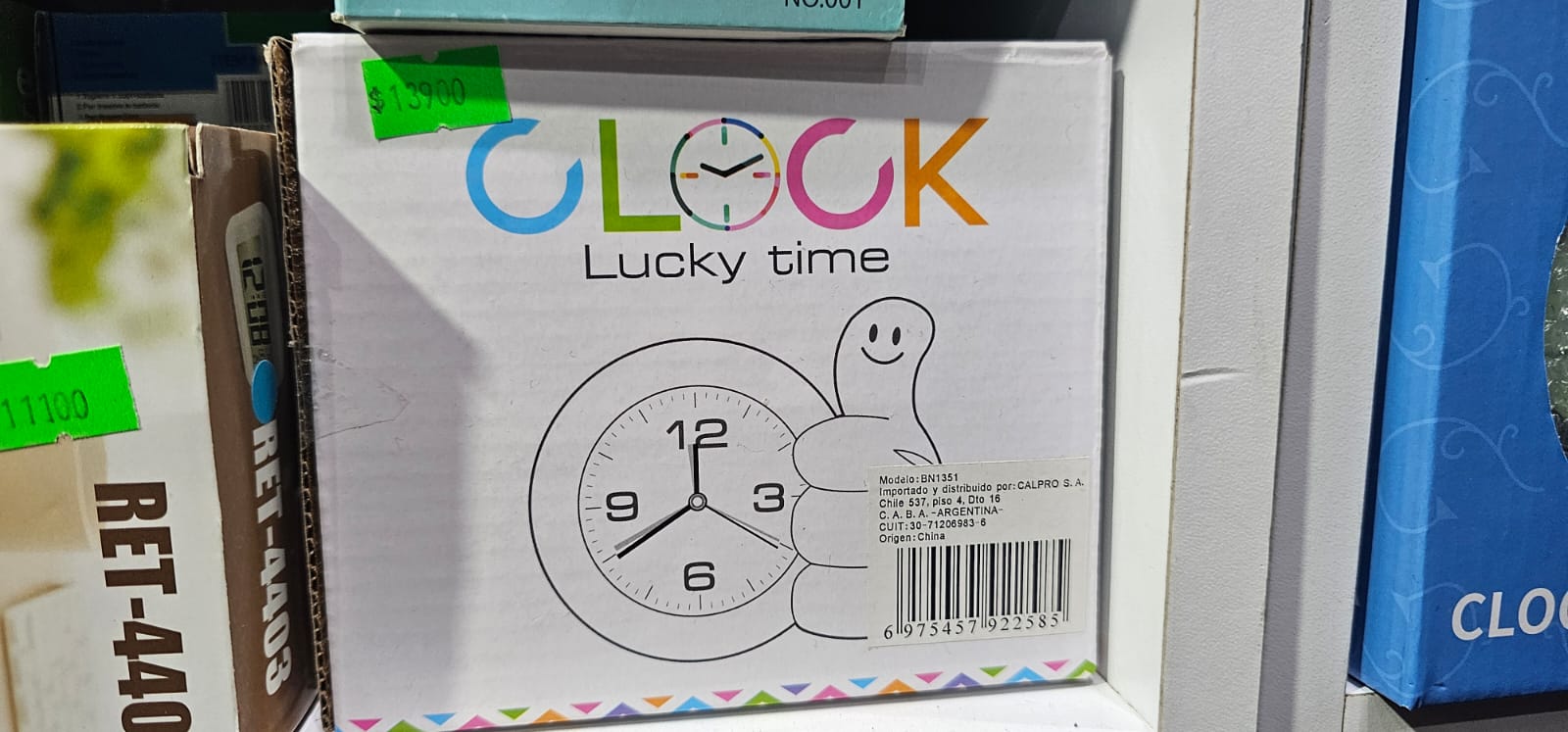 RELOJ DESPERTADOR MANITO
