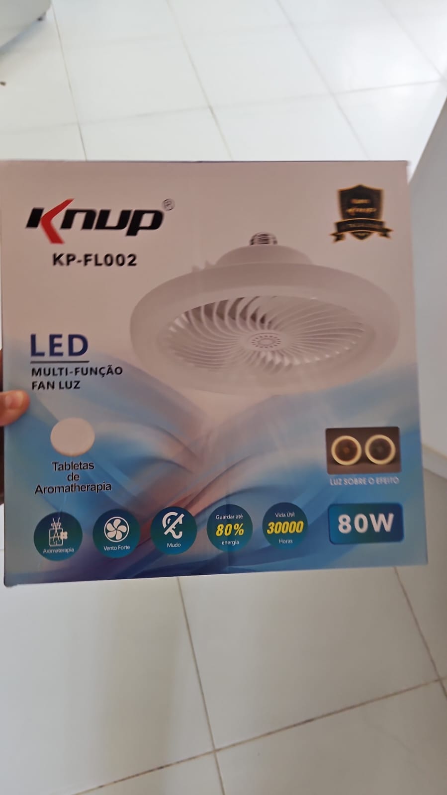 LUZ LED CON VENTILADORKP-FL002