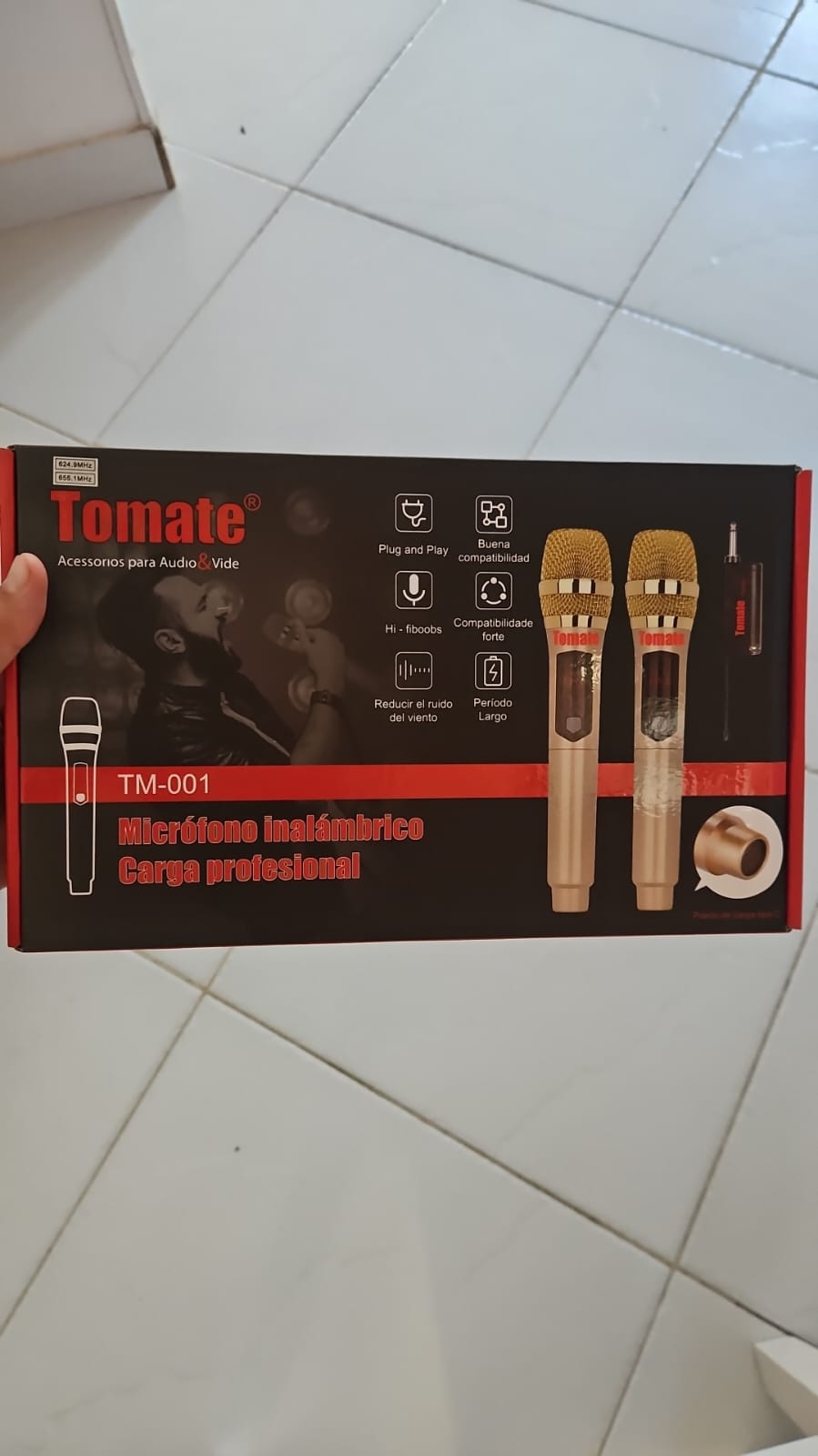 MICROFONO DOBLE INALAMBRICO TOMATE TM-001