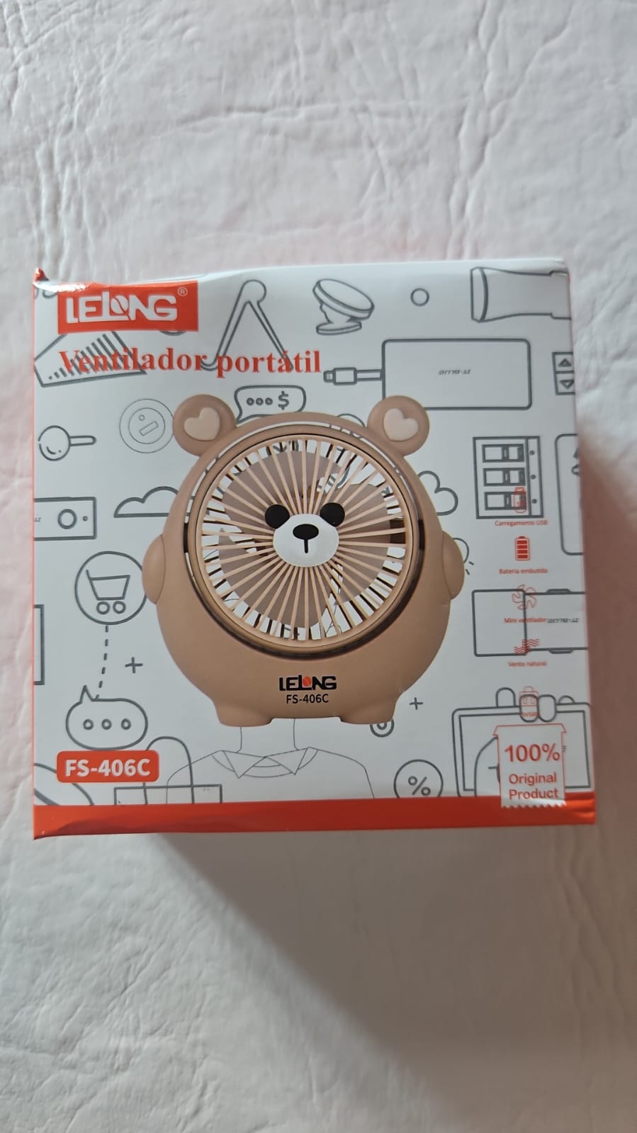 MINI VENTILADOR OSITO FS-406C
