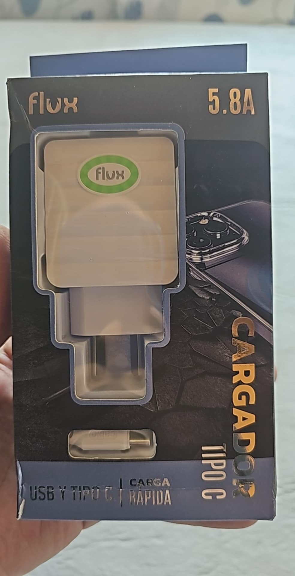 CARGADOR  FLUX USB Y TIPO C