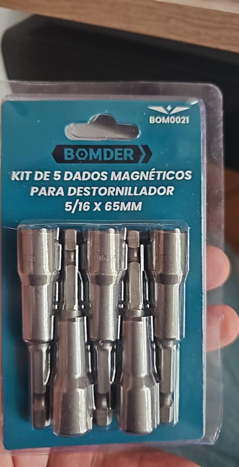 KIT DE 5 DADOS MAGNETICOS 5/16 BOM0021
