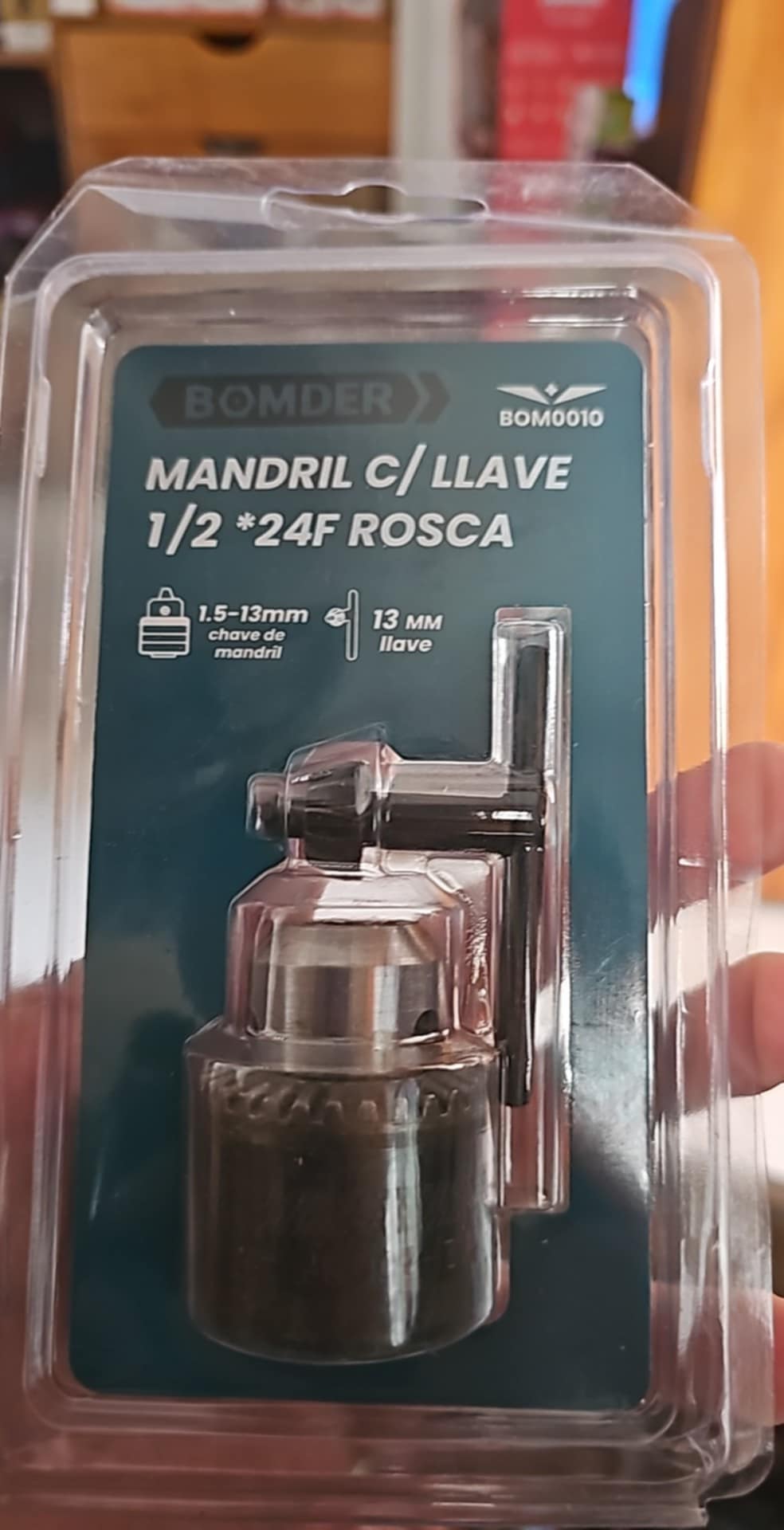 MANDRIL CON LLAVE DE 1/2 A ROSCA BOM0010