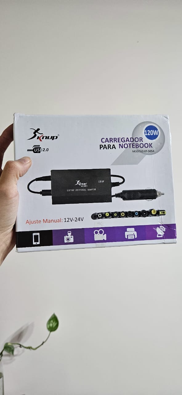 CARGADOR DE NOTEBOOK PARA AUTO KP505