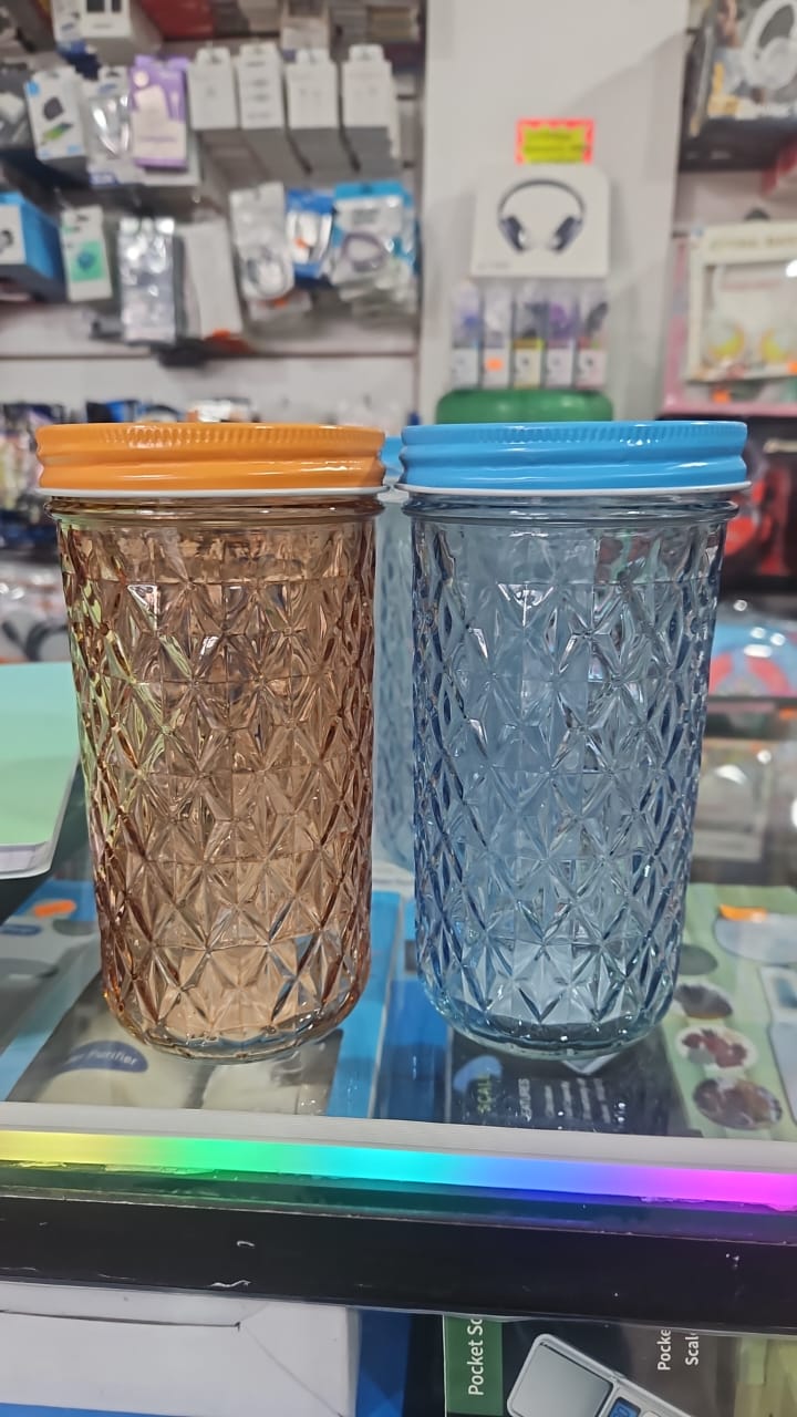 VASO DE VIDRIO CON BOMBILLA